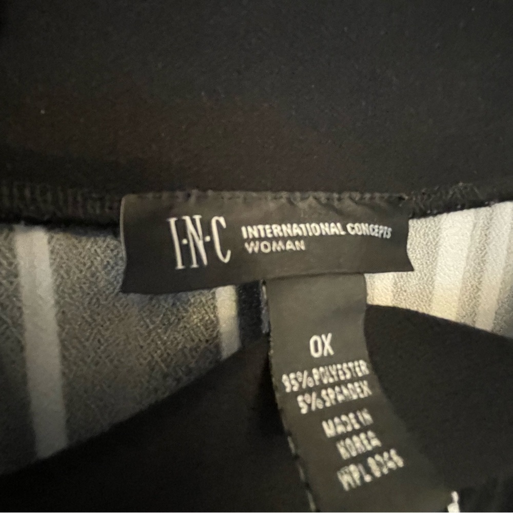 INC International Concepts Black and White Wide Leg Pants - Picture 4 of 8
